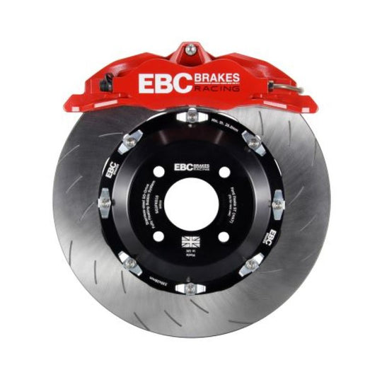 EBC Racing 10-14 Ford Mustang GT 5.0L Red Apollo-4 Calipers 355mm Rotors Front Big Brake Kit