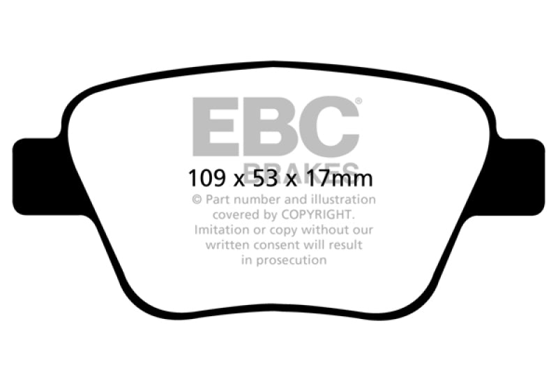 EBC 10-13 Audi A3 2.0 Turbo (Bosch rear caliper) Ultimax2 Rear Brake Pads