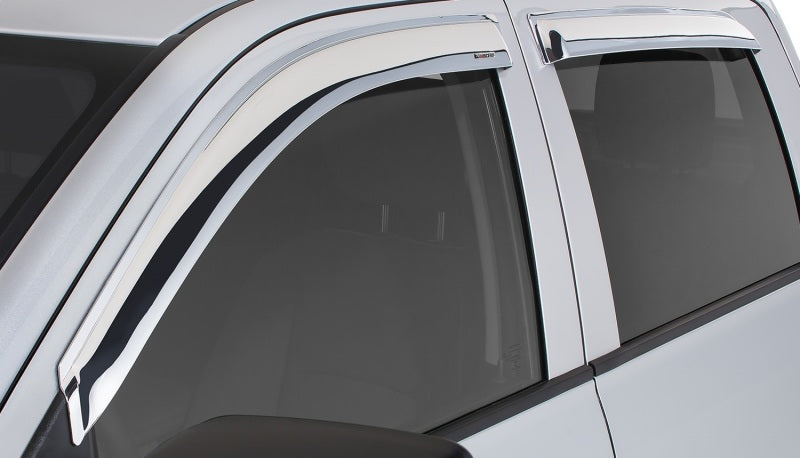 Stampede 2009-2018 Dodge Ram 1500 Extended Cab Pickup Tape-Onz Sidewind Deflector 4pc - Chrome