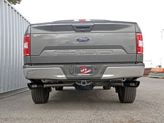 aFe Gemini XV 3in 304 SS Cat-Back Exhaust 15-20 Ford F-150 V6 2.7L/3.5 w/ Black Tips