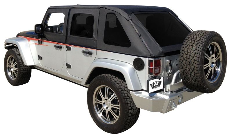 Rampage 2007-2018 Jeep Wrangler(JK) Unlimited Frameless Soft Top Kit - Black Diamond