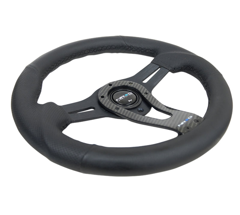 NRG Reinforced Steering Wheel (320mm) w/Carbon Center Spoke