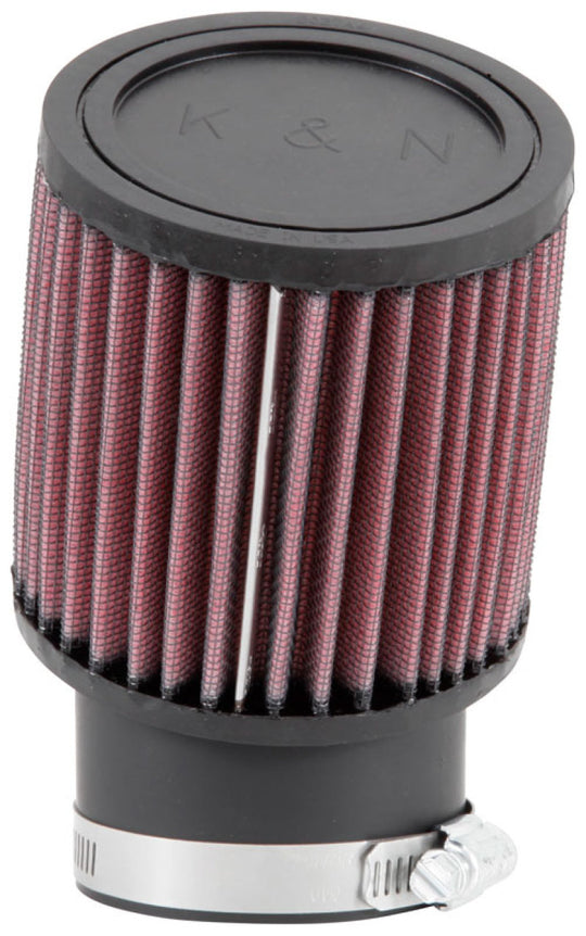 K&amp;N Filter Universal Rubber Round Straight Filter 20 Deg Angled 2-7/16in Flange 3-3/4in OD 4in H