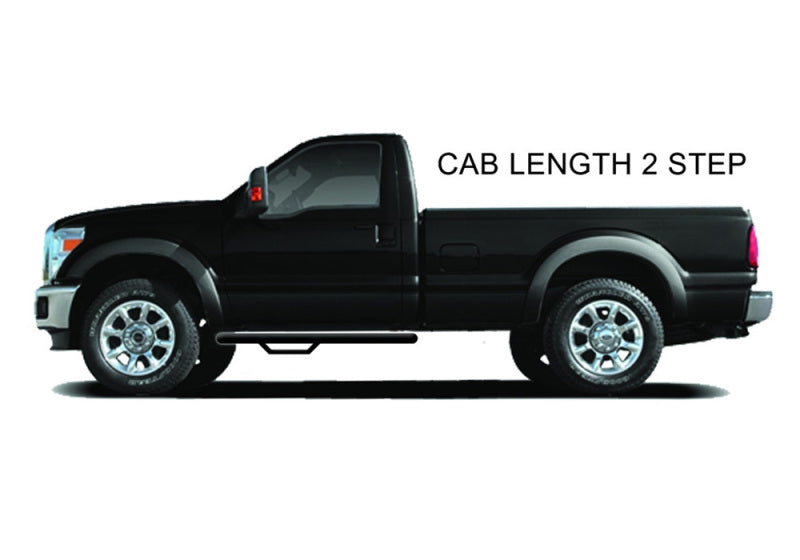 N-Fab Nerf Step 87-97 Ford F-250/350 Ext. Cab - Gloss Black - Cab Length - 3in