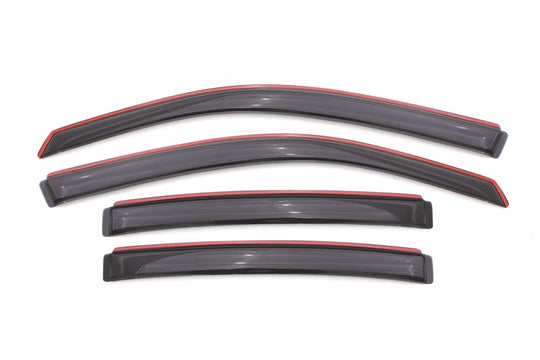 AVS 08-14 Dodge Avenger Ventvisor In-Channel Front &amp; Rear Window Deflectors 4pc - Smoke