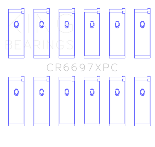 King Nissan RB25/RB26 (Size .026) Coated Performance Rod Bearing Set