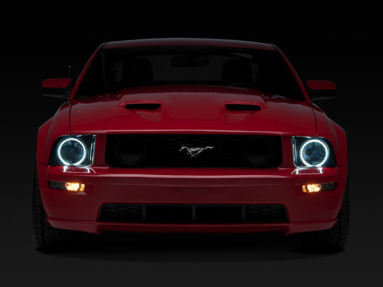 Raxiom 05-09 Ford Mustang GT V6 Axial Series CCFL Halo Projector Headlight- Blk Housing (Smkd Lens)