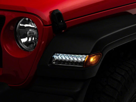 Raxiom 18-23 Jeep Wrangler JL Sport Axial Series Sequential LED Parking/Turn Signal Lights- Chrome