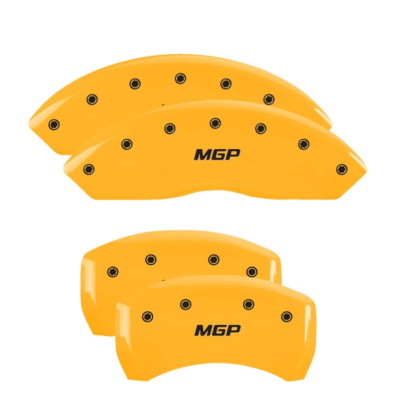 MGP 4 Caliper Covers Engraved Front & Rear Circle K/Kia Yellow finish black ch