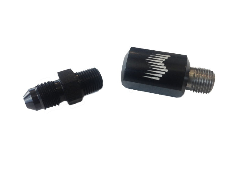 Snow Performance 1/8in NPT Female to 4AN Male Low Profile Straight Nozzle Holder