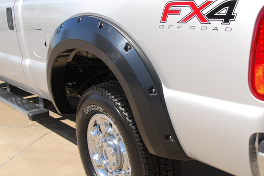 Lund 11-16 Ford F-250 Super Duty RX-Rivet Style Smooth Elite Series Fender Flares - Black (2 Pc.)