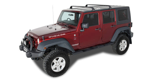 Rhino-Rack 07-22 Jeep Wrangler JK/JL 4 Door Hard Top Vortex SG 2 Bar Roof Rack - Black