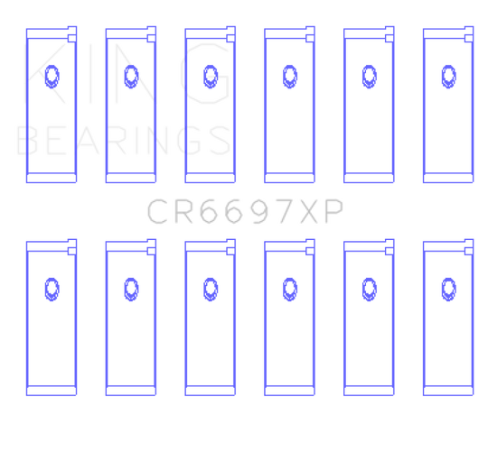 King Nissan RB25/RB26 (Size 0.025mm) Performance Rod Bearing Set