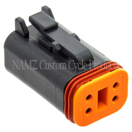 NAMZ Deutsch DT Series 4-Wire Plug & Wedgelock - Black (HD 72114-94BK)