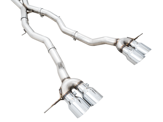 AWE Track Edition Catback Exhaust for BMW G8X M3/M4 - Chrome Silver Tips