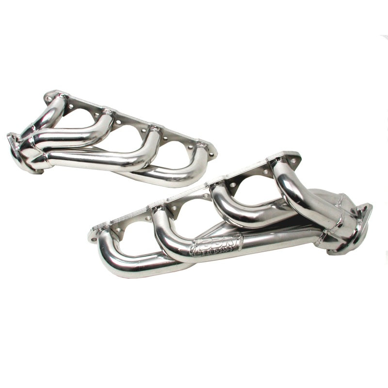 BBK 79-93 Mustang 351 Swap Shorty Unequal Length Exhaust Headers - 1-5/8 Silver Ceramic