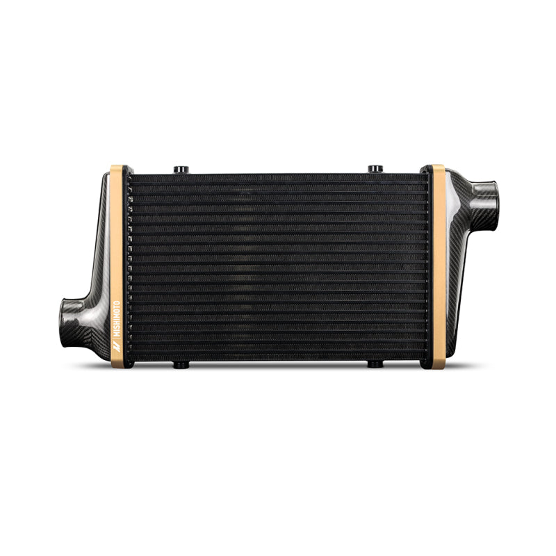 Mishimoto Universal Carbon Fiber Intercooler - Matte Tanks - 450mm Gold Core - C-Flow - C V-Band