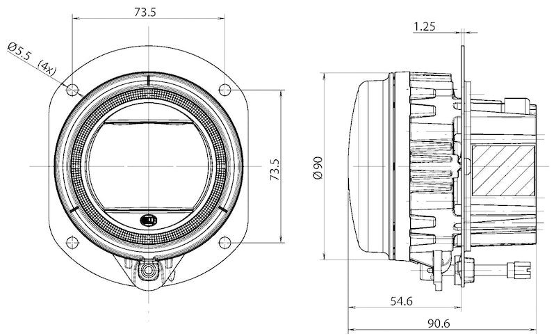 Hella Headlamp DeZn Drl Po Md12/24 1N0