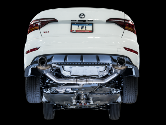 AWE Tuning 18-21 Volkswagen Jetta GLI Mk7 Touring Exhaust - Chrome Silver Tips (Fits High-Flow DP)