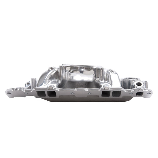 Edelbrock SBC Perf Air Gap Manifold Polished