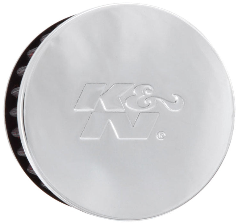 K&amp;N 1.375 inch ID 3 inch OD 2.5 inch H Clamp On Crankcase Vent Filter