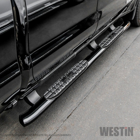 Westin 19-20 Chevrolet/GMC Silverado/Sierra 1500 Double Cab PRO TRAXX 4 Oval Nerf Step Bars - Black