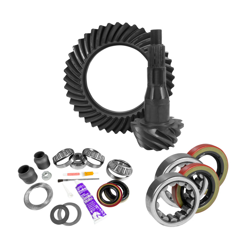 Yukon 9.75in Ford 3.73 Rear Ring & Pinion Install Kit 2.53in OD Axle Bearings and Seal