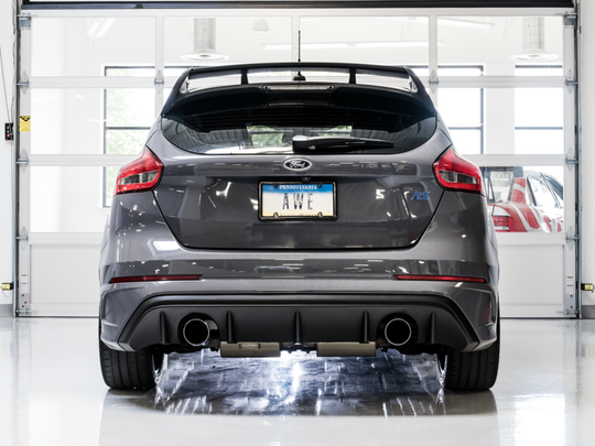 AWE Tuning Ford Focus RS Touring Edition Cat-back Exhaust- Non-Resonated - Chrome Silver Tips