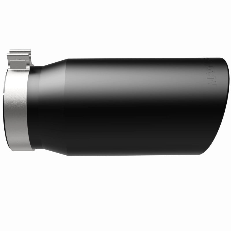 MagnaFlow Tip Stainless Black Coated Single Wall Round Single Outlet 6in Dia 5in Inlet 13in L