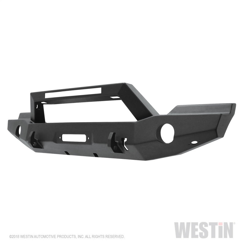 Westin 07-18 Jeep Wrangler JK WJ2 Full Width Front Bumper w/LED Light - Tex. Blk