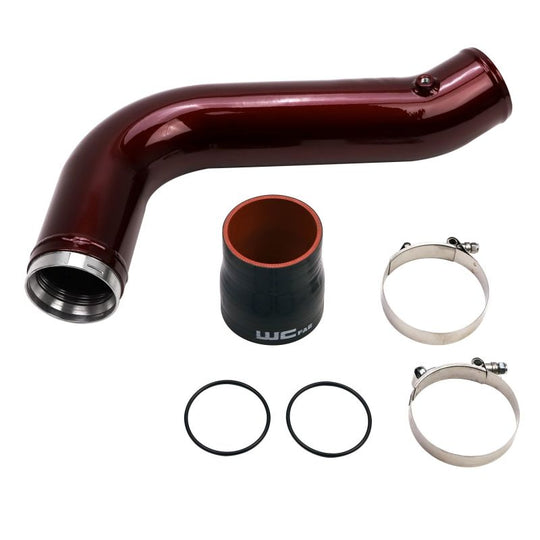 Wehrli 17-19 Chevrolet 6.6L L5P Duramax Passenger Side 3.5in Intercooler Pipe - Bengal Silver