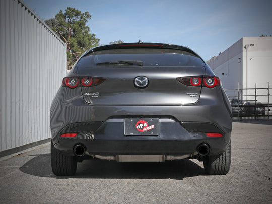 aFe 19-22 Mazda 3 L4 2.5L Takeda 3in to 2-1/2in 304 Stainless Steel Axle-Back Exhaust w/ Black Tip