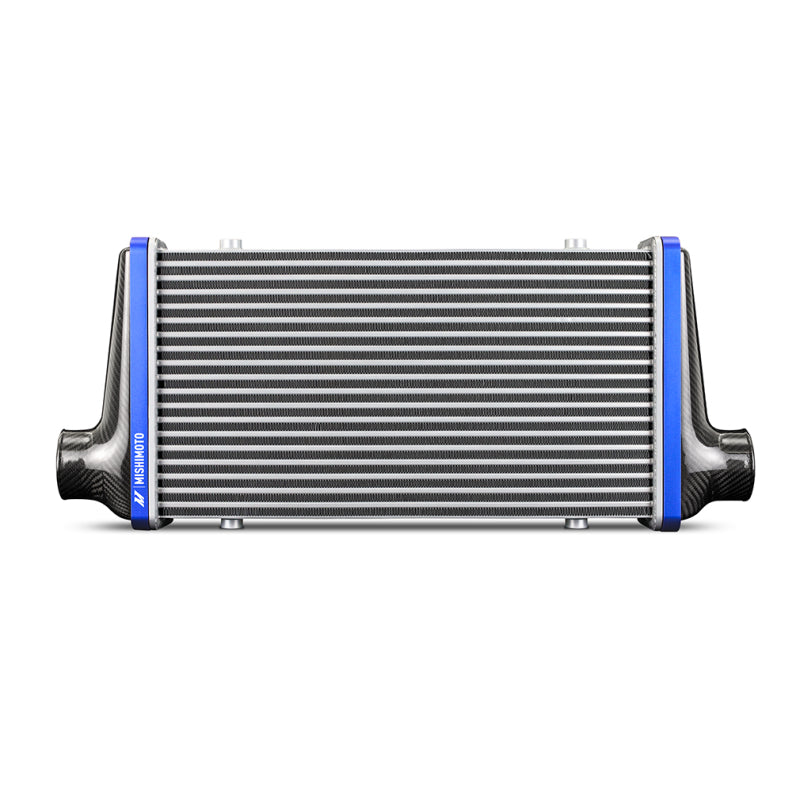 Mishimoto Universal Carbon Fiber Intercooler - Gloss Tanks - 450mm Gold Core - S-Flow - DG V-Band