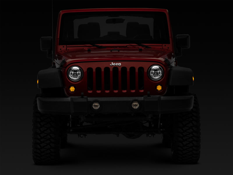 Raxiom 07-18 Jeep Wrangler JK Axial Series LED Amber Turn Signals (Smoked)