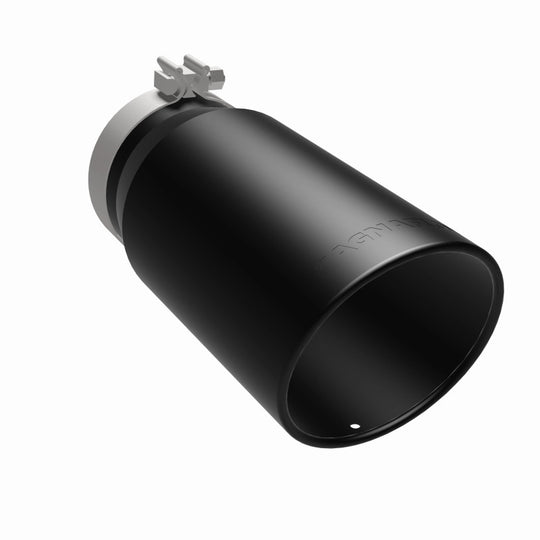 MagnaFlow Tip Stainless Black Coated Single Wall Round Single Outlet 6in Dia 5in Inlet 13in L