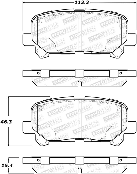 StopTech Street Brake Pads - Rear