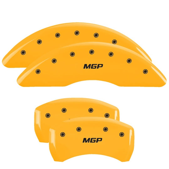 MGP 4 Caliper Covers Engraved Front & Rear MGP Yellow Finish Black Characters 2002 BMW X5