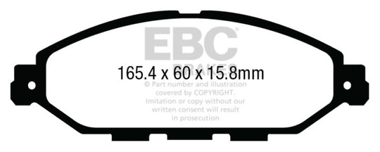 EBC 14+ Infiniti QX60 3.5 Greenstuff Front Brake Pads