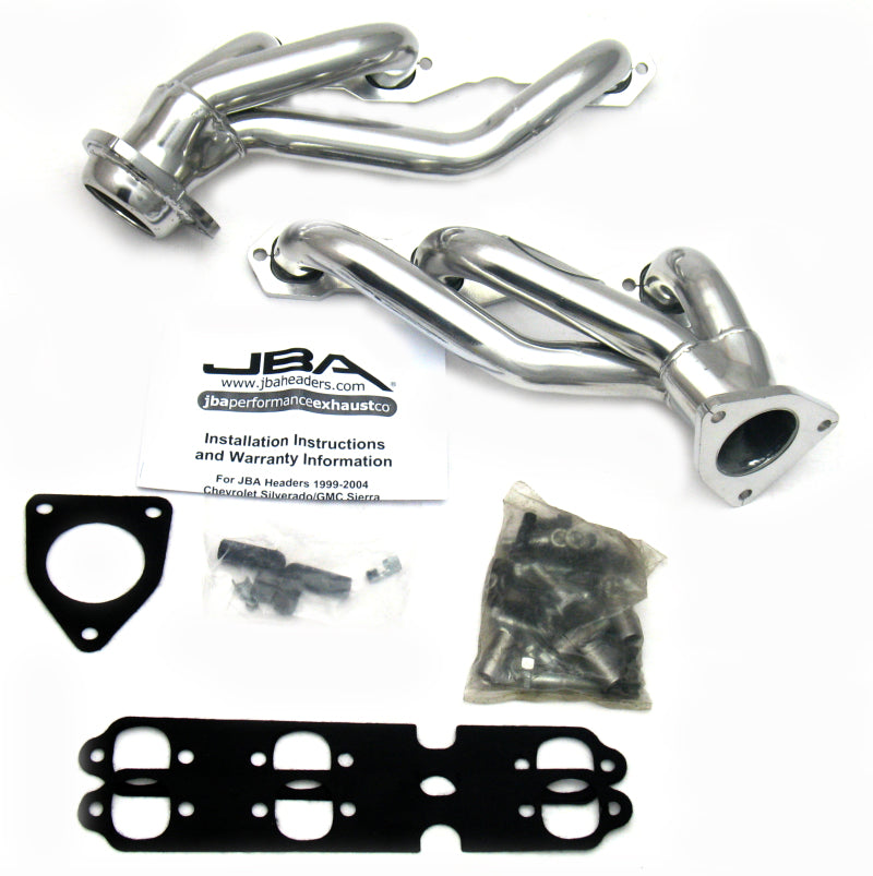 JBA 03-13 GM Truck 4.3L V6 1-1/2in Primary Silver Ctd Cat4Ward Header