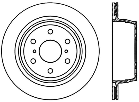 StopTech Power Slot 07-09 Cadillac Escalade / 07-09 Chevy Avalanche Rear Left Slotted CRYO Rotor