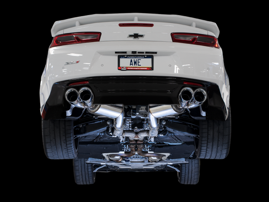 AWE Tuning 16-19 Chevrolet Camaro SS Axle-back Exhaust - Touring Edition (Quad Chrome Silver Tips)