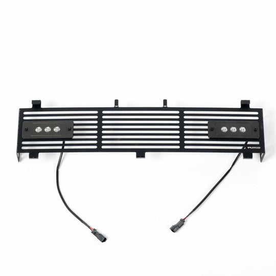 Putco 11-16 Ford SuperDuty - SS Black Bar Design w/ Qty 2 - 6in Light bars Bumper Grille Inserts