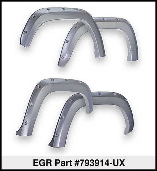 EGR 2017 Ford Super Duty Bolt-On Look Color Match Fender Flares - Set - Ingot Silver