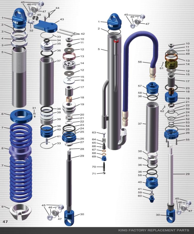 King Shocks Smooth Res Assembly 3.0/3.5 RS 12.5in Long 2.75in OD