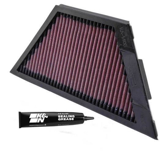 K&N Kawasaki ZX1rR Ninja/ZZR1400/1400GTR/ZX14R 11.25in O/S L x 4.75in O/S W Replacement Air Filter