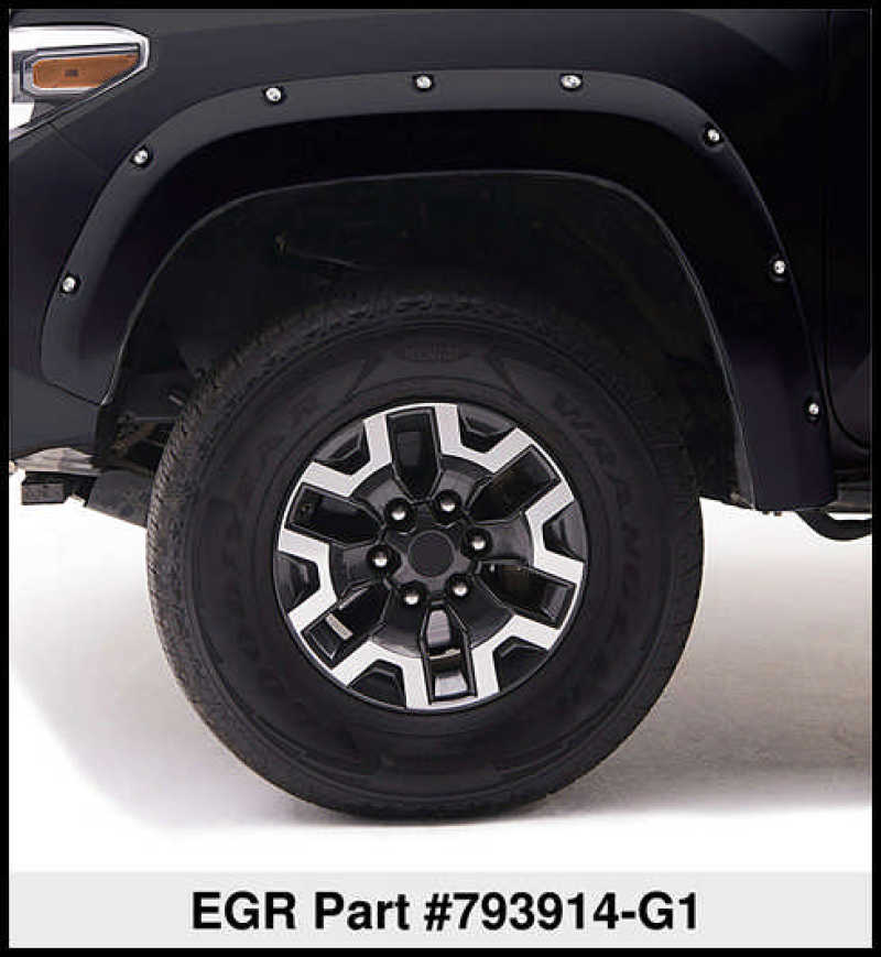 EGR 2017 Ford Super Duty Bolt-On Look Color Match Fender Flares - Set - Shadow Black