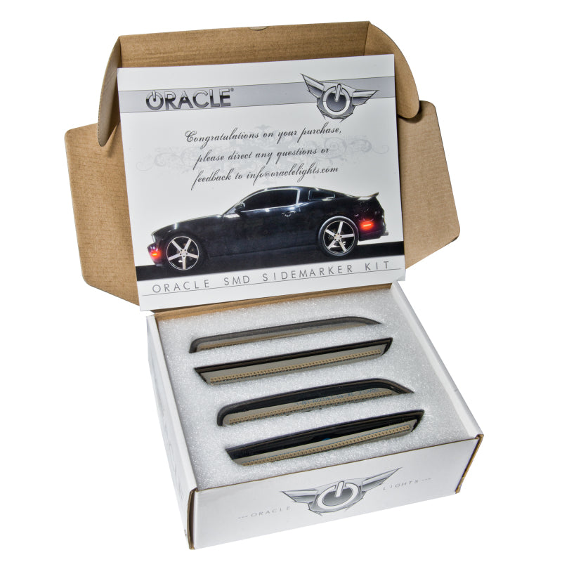 Oracle 10-14 Ford Mustang Concept Sidemarker Set - Tinted - Competition Orange (CY)