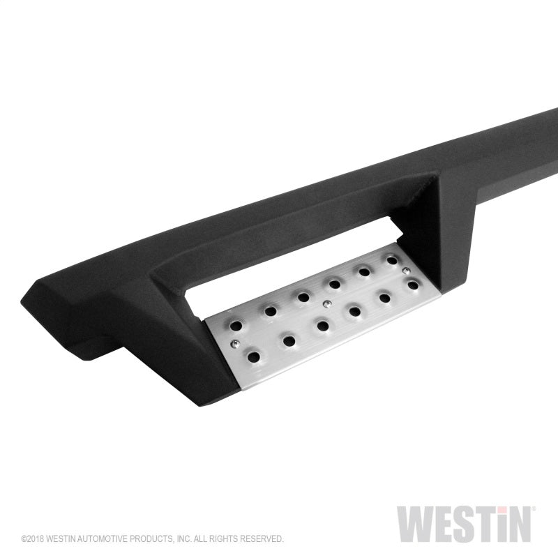 Westin 14-18 Chevrolet Silverado 1500 DC 6.5ft Bed HDX Stainless Drop W2W Nerf Step Bars - Tex. Blk