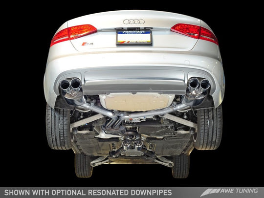 AWE Tuning Audi B8.5 S4 3.0T Touring Edition Exhaust System - Chrome Silver Tips (102mm)