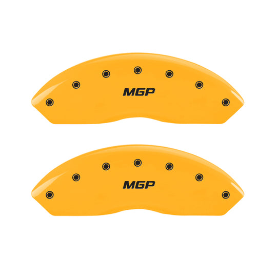 MGP 4 Caliper Covers Engraved Front & Rear MGP Yellow Finish Black Char 2003 Mercedes-Benz E320